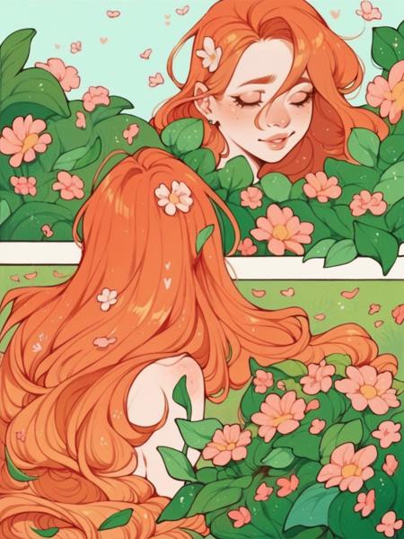 00030-3571233132-score_9, score_8_up, score_7_up, score_6_up,  _lora_p4n3lsXLP_0.9_ p4n3ls, 1girl, flowers, long hair, ginger hair, comic,.png